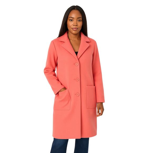 Candace Cameron Bure Regular Button-Front Coat in Blossom – NEW, Size Medium - Picture 1 of 5